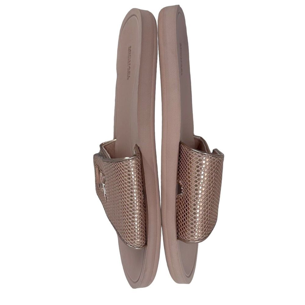 MICHAEL KORS Women's PALMER Mesh Rosegold Slide Sandal Size 11 M Comfort - Picture 5 of 7